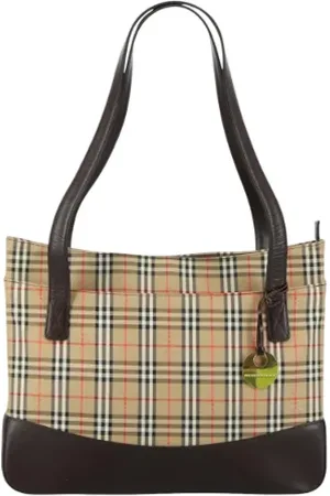 Burberry Pre-owned, Kobieta, Beżowy, ONE SIZE, Pre-owned Canvas shoulder-bags