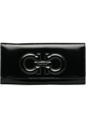 Salvatore Ferragamo Pre-owned, Kobieta, Czarny, ONE SIZE, Skóra, Pre-owned skórzane portfele