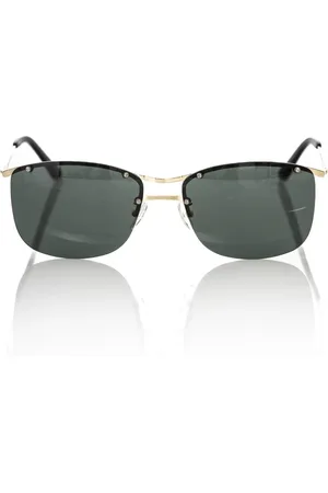 FRANKIE MORELLO Akcesoria, unisex, Żółty, ONE SIZE, Okulary przeciwsłoneczne Clubmaster w złoto-czarnym