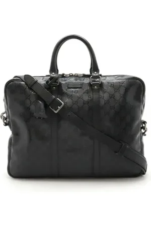 Gucci Pre-owned, Mężczyzna, Czarny, ONE SIZE, Skóra, Pre-owned Canvas briefcases
