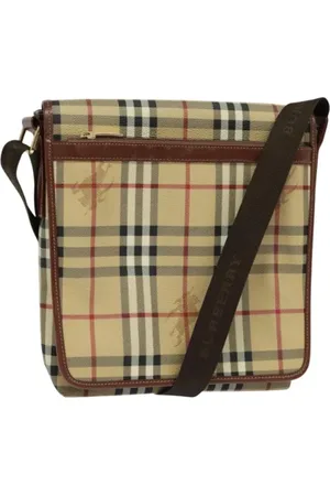 Burberry Pre-owned, Kobieta, Beżowy, ONE SIZE, Pre-owned Canvas shoulder-bags