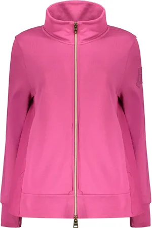 HERNO Bluzy, Kobieta, Fioletowy, S, Bawełniany Sweter Z Kołnierzem Kieszeniami