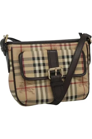 Burberry Pre-owned, Kobieta, Beżowy, ONE SIZE, Pre-owned Canvas shoulder-bags