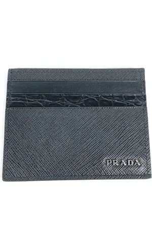 Prada Pre-owned, Kobieta, Czarny, ONE SIZE, Skóra, Pre-owned skórzane portfele