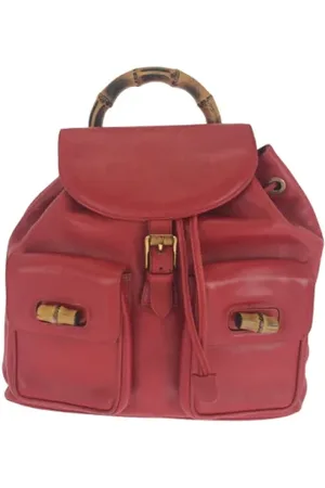 Gucci Pre-owned, Kobieta, Czerwony, ONE SIZE, Skóra, Pre-owned Leather backpacks