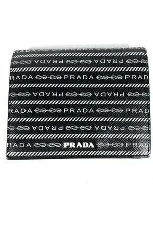 Prada Pre-owned, Kobieta, Czarny, ONE SIZE, Skóra, Pre-owned skórzane portfele