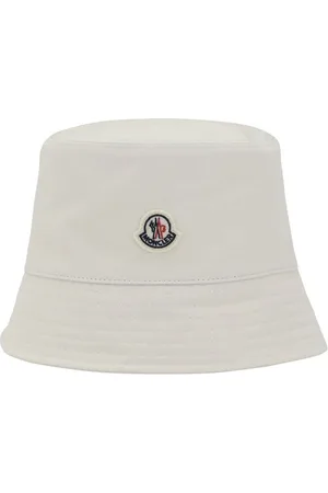 Moncler Akcesoria, Kobieta, Biały, L, Kapelusz z naszywką monogramową
