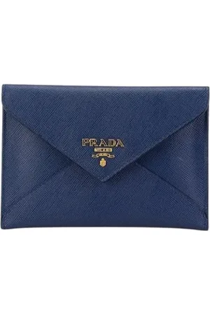 Prada Pre-owned, Kobieta, Niebieski, ONE SIZE, Skóra, Pre-owned skórzane portfele