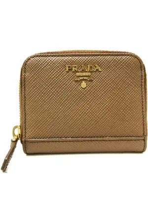 Prada Pre-owned, Kobieta, brązowy, ONE SIZE, Skóra, Pre-owned skórzane portfele