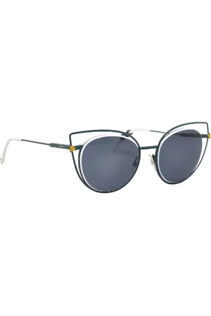 Fendi Pre-owned, Kobieta, Niebieski, ONE SIZE, Pre-owned Plastic sunglasses