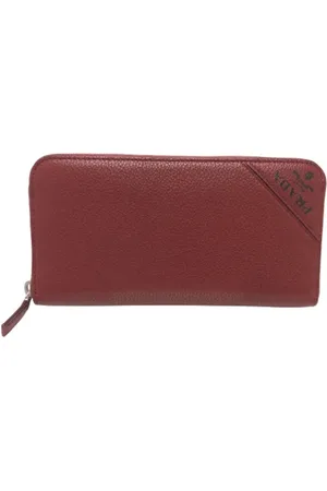 Prada Pre-owned, Kobieta, Czerwony, ONE SIZE, Skóra, Pre-owned skórzane portfele
