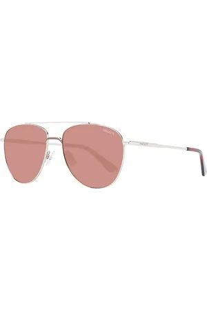 Hackett Akcesoria, unisex, Żółty, ONE SIZE, Złote Okulary Przeciwsłoneczne Aviator dla Mężczyzn