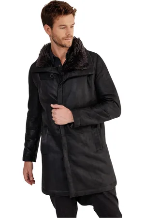 AMERICO VESPUCCI Kurtki, Mężczyzna, Szary, M, Skóra, Faux Fur Shearling Kurtki