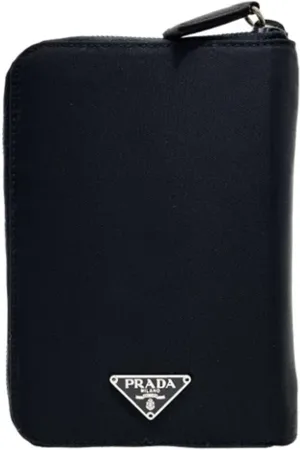 Prada Pre-owned, Kobieta, Czarny, ONE SIZE, Skóra, Pre-owned skórzane portfele