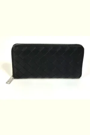 Bottega Veneta Pre-owned, Kobieta, Czarny, ONE SIZE, Skóra, Pre-owned skórzane portfele