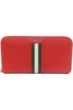 Prada Pre-owned, Kobieta, Czerwony, ONE SIZE, Skóra, Pre-owned skórzane portfele