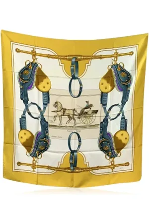 Hermès Pre-owned, Kobieta, Wielobarwność, ONE SIZE, Len, Pre-owned Silk scarves