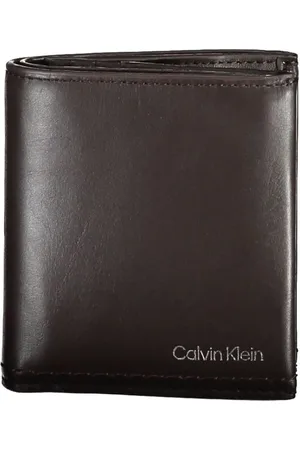 Calvin Klein Akcesoria, Mężczyzna, brązowy, ONE SIZE, Brązowy Portfel Męski Skórzany z Blokadą Rfid
