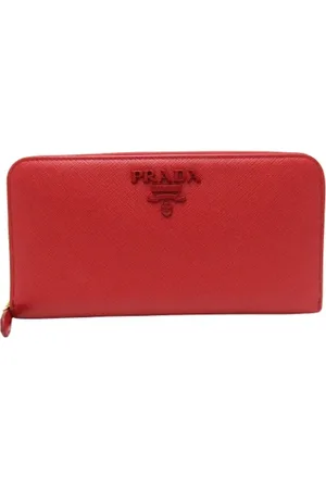 Prada Pre-owned, Kobieta, Czerwony, ONE SIZE, Skóra, Pre-owned skórzane portfele