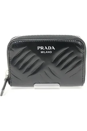 Prada Pre-owned, Kobieta, Czarny, ONE SIZE, Skóra, Pre-owned skórzane portfele