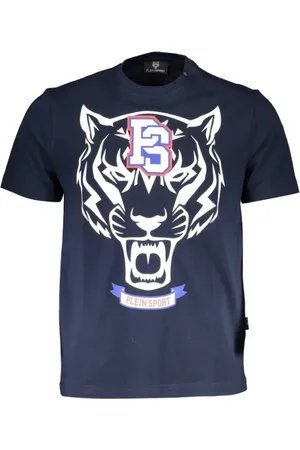 Philipp Plein Koszulki, Mężczyzna, Niebieski, S, Bawełna, Odważny Niebieski T-shirt z Bawełny