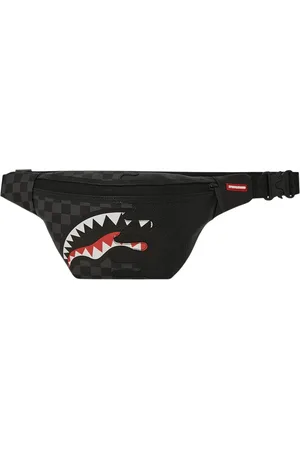 Sprayground Torebki, Mężczyzna, Czarny, ONE SIZE, Czarno-Biała Torba na Ramię z Rekinem