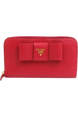 Prada Pre-owned, Kobieta, Czerwony, ONE SIZE, Skóra, Pre-owned skórzane portfele