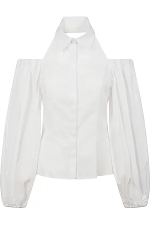 MVP Wardrobe Bluzki, Kobieta, Biały, XS, Biała Koszula w Nowoczesnym Stylu