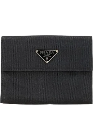 Prada Pre-owned, Kobieta, Czarny, ONE SIZE, Nylon, Pre-owned portfele płócienne
