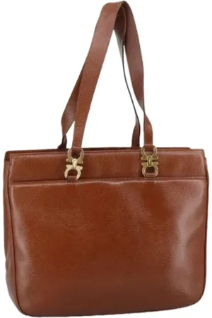 Salvatore Ferragamo Pre-owned, Kobieta, brązowy, ONE SIZE, Skóra, Pre-owned Leather totes