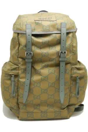 Gucci Pre-owned, Kobieta, Zielony, ONE SIZE, Nylon, Pre-owned Canvas backpacks