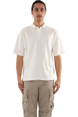 C.P. Company Koszulki, Mężczyzna, Biały, L, Boxy Jacquard Polo Shirt