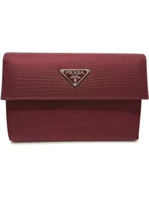 Prada Pre-owned, Kobieta, Czerwony, ONE SIZE, Skóra, Pre-owned skórzane portfele
