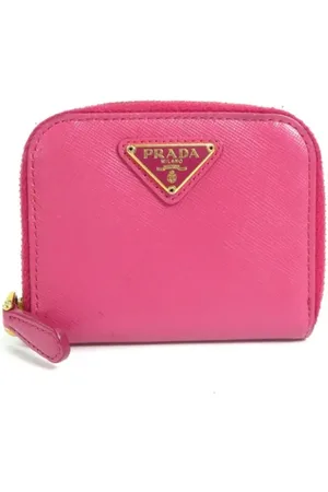 Prada Pre-owned, Kobieta, Różowy, ONE SIZE, Skóra, Pre-owned skórzane portfele