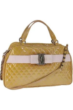 Salvatore Ferragamo Pre-owned, Kobieta, Żółty, ONE SIZE, Pre-owned Canvas handbags