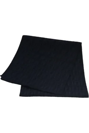 Fendi Pre-owned, unisex, Niebieski, ONE SIZE, Wełna, Pre-owned Wool scarves