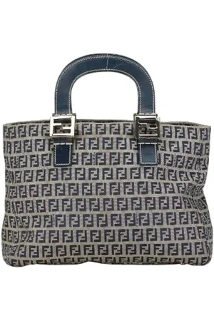 Fendi Pre-owned, Kobieta, Niebieski, ONE SIZE, Skóra, Pre-owned Canvas handbags