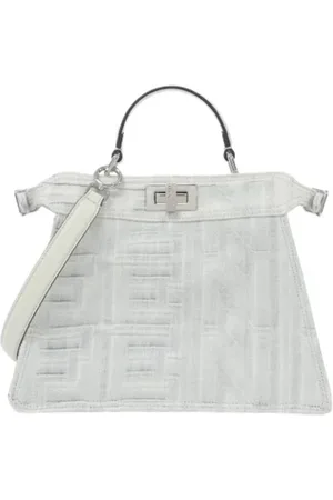 Fendi Pre-owned, Kobieta, Biały, ONE SIZE, Denim, Pre-owned Denim fendi-bags