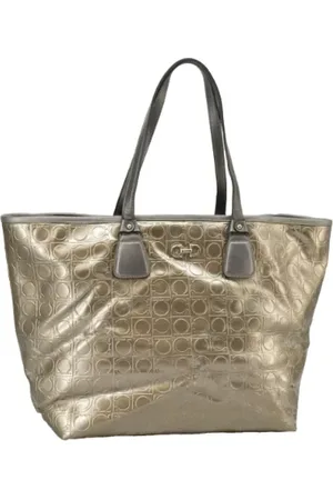 Salvatore Ferragamo Pre-owned, Kobieta, Żółty, ONE SIZE, Pre-owned Coated canvas handbags