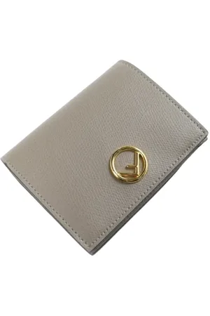 Fendi Pre-owned, Kobieta, Szary, ONE SIZE, Skóra, Pre-owned Fabric wallets