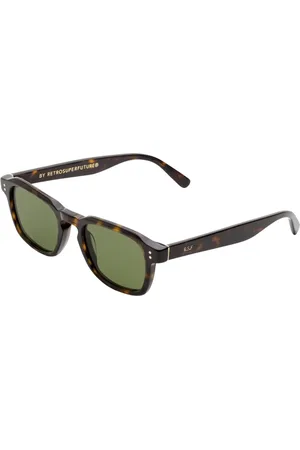 Retrosuperfuture Akcesoria, Mężczyzna, brązowy, ONE SIZE, Nylon, Zielone Okulary Luce 3627