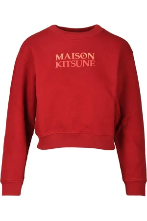 Maison Kitsuné Bluzy, Kobieta, Czerwony, S, Swetry Bluzy z kapturem