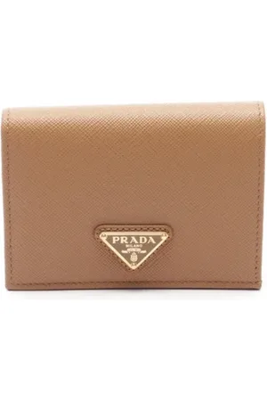 Prada Pre-owned, Kobieta, brązowy, ONE SIZE, Skóra, Pre-owned skórzane portfele