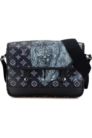 LOUIS VUITTON Pre-owned, Mężczyzna, Niebieski, ONE SIZE, Skóra, Pre-owned Canvas crossbody-bags