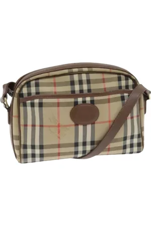 Burberry Pre-owned, Kobieta, Beżowy, ONE SIZE, Pre-owned Canvas shoulder-bags