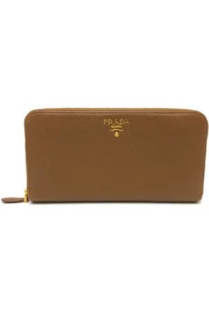 Prada Pre-owned, Kobieta, brązowy, ONE SIZE, Skóra, Pre-owned skórzane portfele