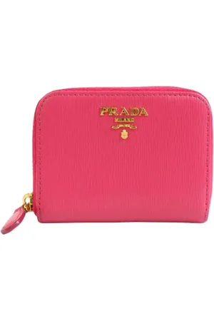 Prada Pre-owned, Kobieta, Różowy, ONE SIZE, Skóra, Pre-owned skórzane portfele