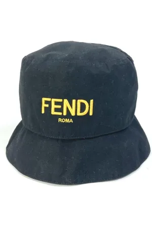 Fendi Pre-owned, Kobieta, Czarny, ONE SIZE, Bawełna, Pre-owned Cotton hats