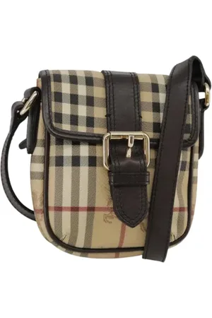Burberry Pre-owned, Kobieta, Beżowy, ONE SIZE, Pre-owned Canvas crossbody-bags