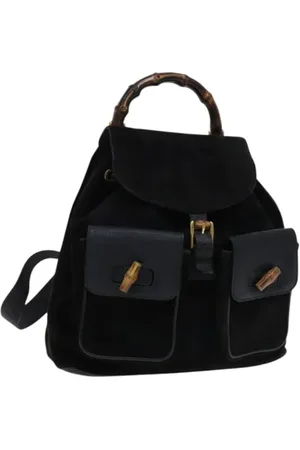 Gucci Pre-owned, Kobieta, Czarny, ONE SIZE, Skóra, Pre-owned Suede backpacks
